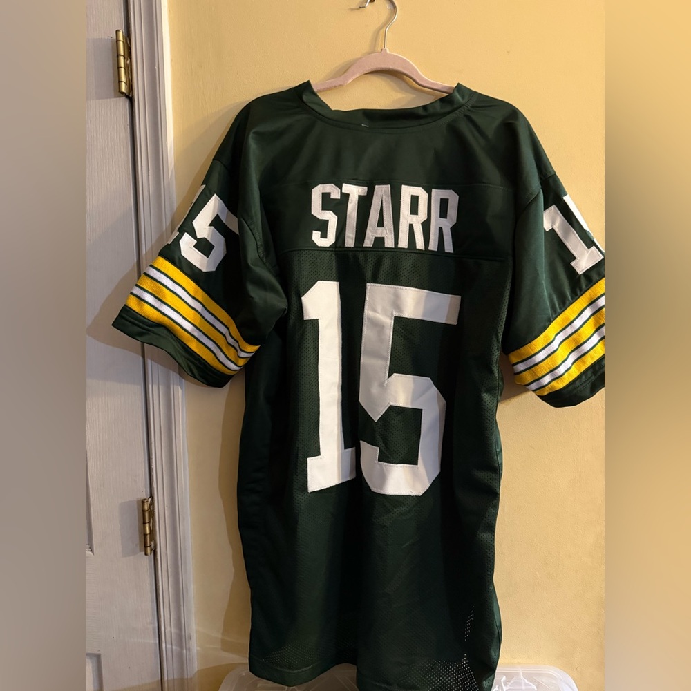 Custom Bart Starr #15 Packets Jersey, XXL